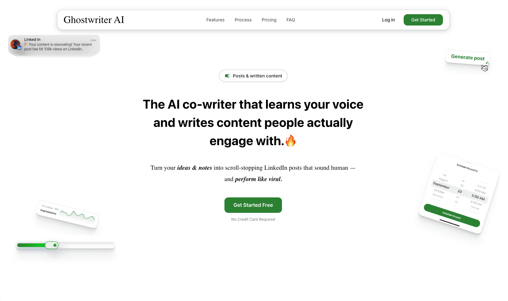 GhostWriterAI Dashboard