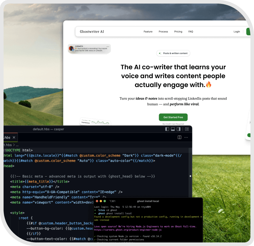 Website Development mockup